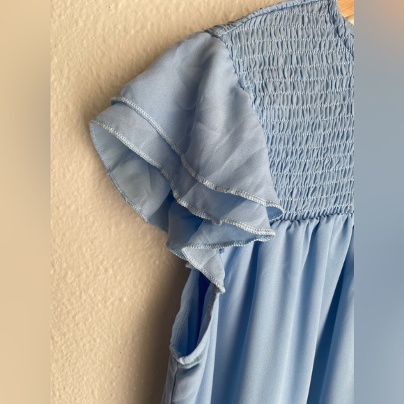 Nwt KIRUNDO Women's 2023 Summer Casual Dress Ruffle Sleeve Crew - Picture 5 of 9